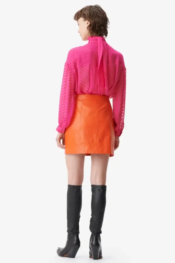 Lala Berlin Skirt Skyla viscose mix paprika Zeitlich begrenztes Angebot