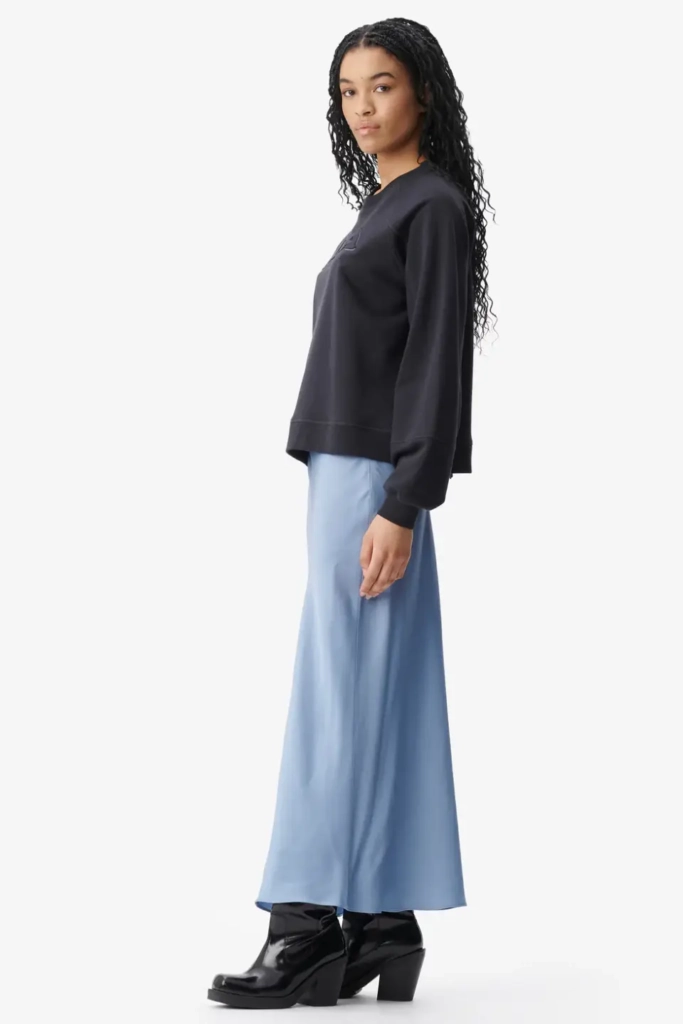 Lala Berlin Skirt Sasai viscose mix faded denim Blitzangebot