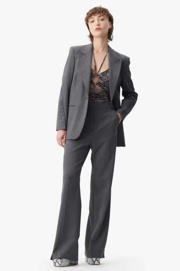 Lala Berlin Pants Pinka polyester mix anthracite stripe Saisonale Angebote