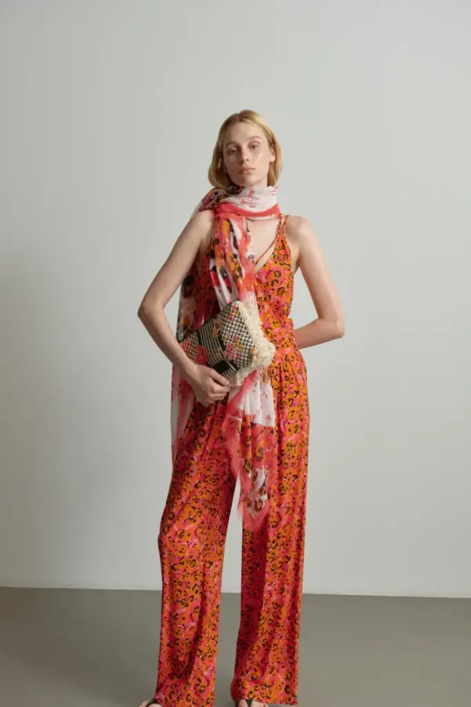 Lala Berlin Pants Perla viscose leo pink Riesige Ersparnisse