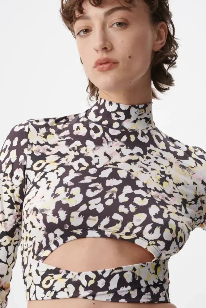 Lala Berlin Longsleeve Issay polyester mix floral leo Begrenzte Freigabe