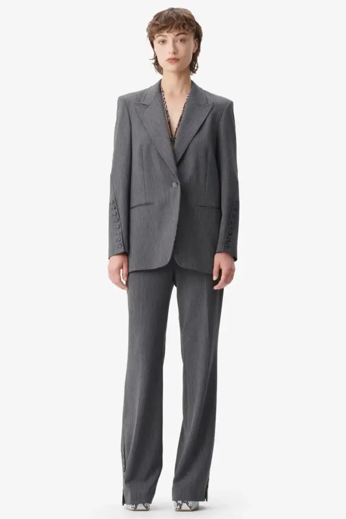 Lala Berlin Jacket Jula polyester mix anthracite stripe Nur für heute