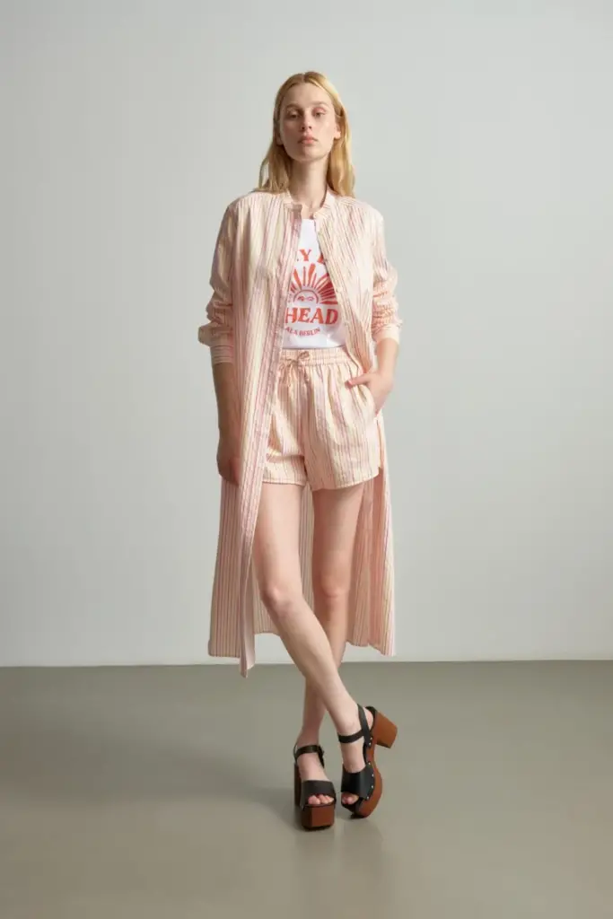 Lala Berlin Dress Dune cotton mix multicolor stripe Nur noch ein Tag übrig