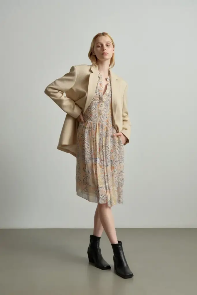 Lala Berlin Dress Dirka viscose heritage garden 50% Rabatt mit kostenlosem Versand
