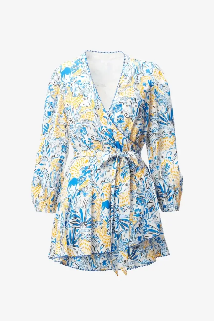Lala Berlin Dress Dilovan linen/viscose blend magic garden day Fabrikladen