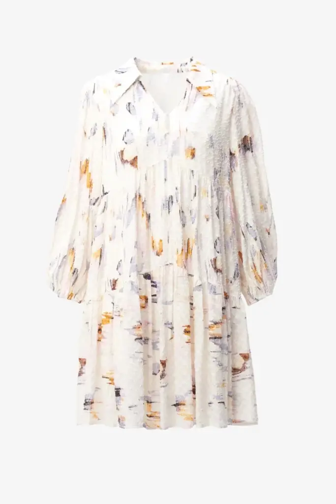 Lala Berlin Dress Dille viscose floral fountain pink Begrenzt auf 3 Tage