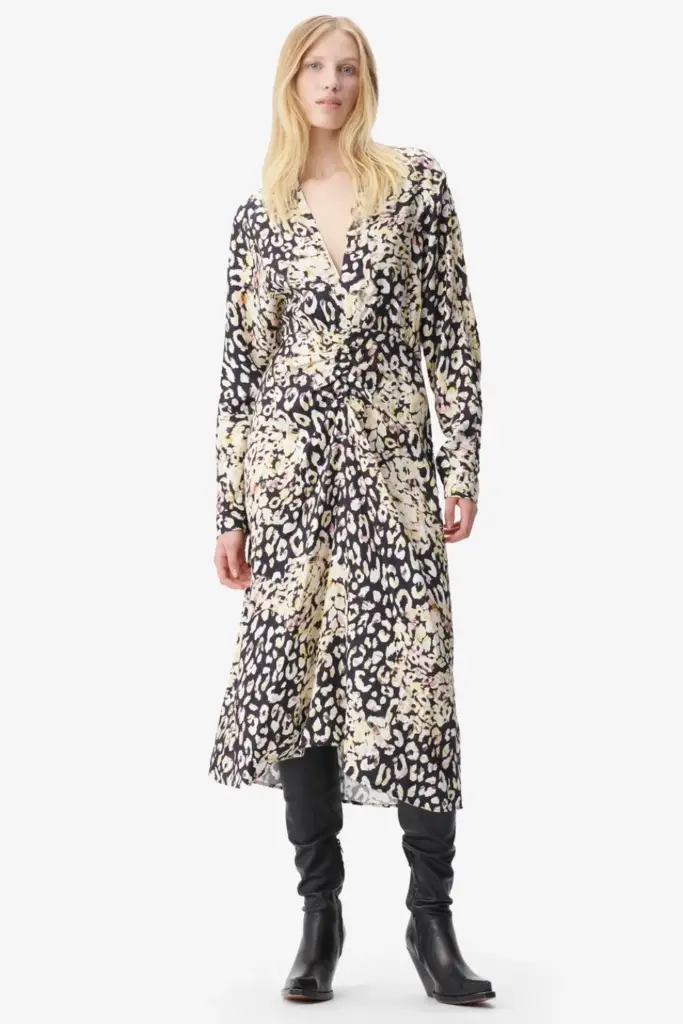 Lala Berlin Dress Diala viscose floral leo Speichern exportieren