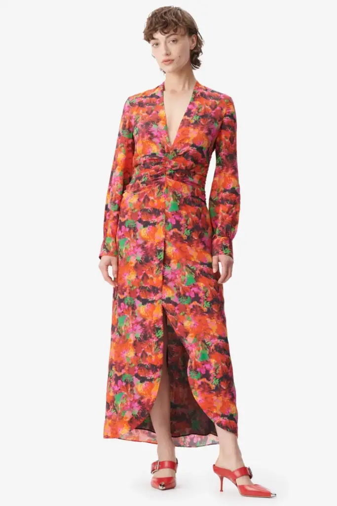 Lala Berlin Dress Damala viscose/silk blend shibori flower Hotsell