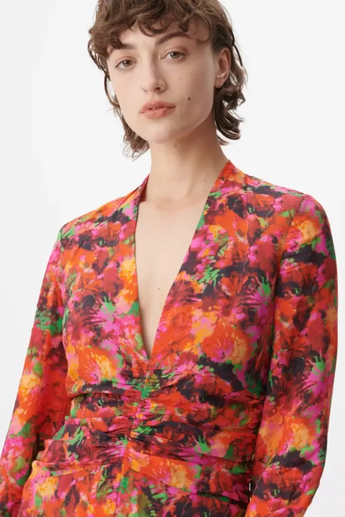 Lala Berlin Dress Damala viscose/silk blend shibori flower Hotsell