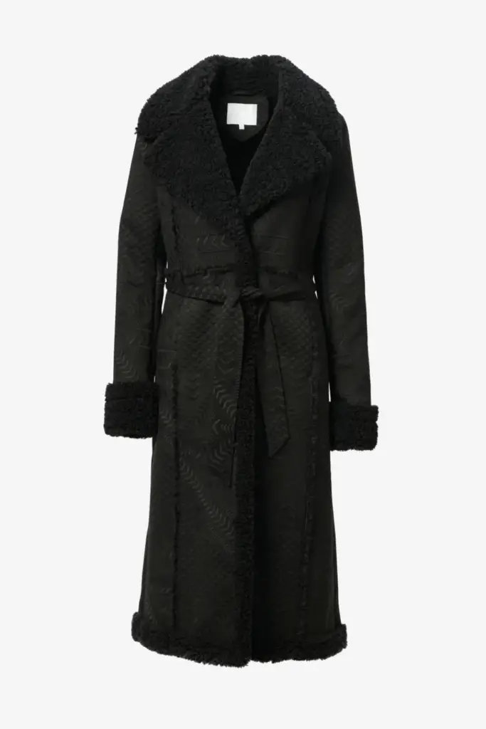 Lala Berlin Coat Osia polyester heritage star black Fabrikverkauf