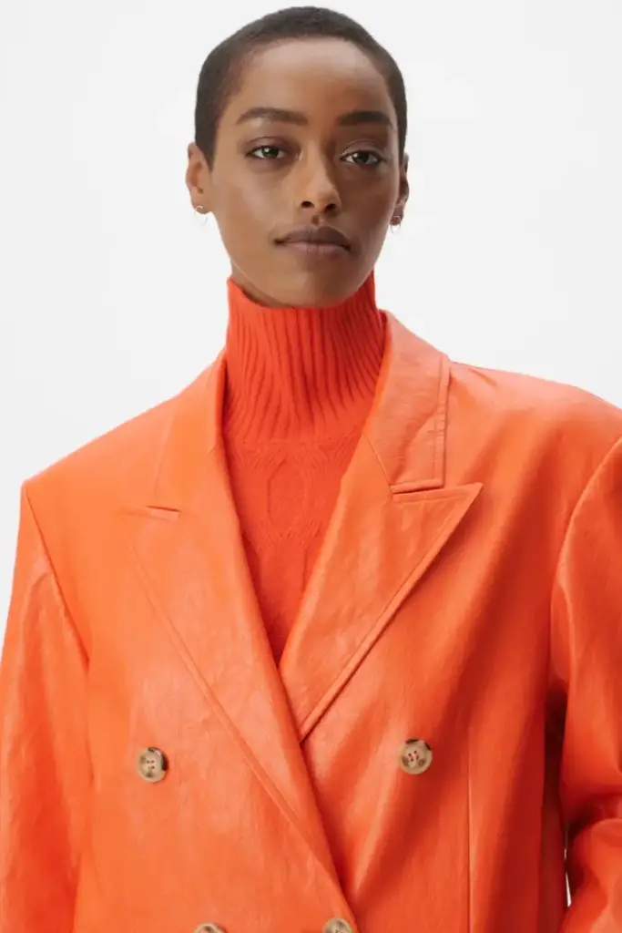 Lala Berlin Coat Odith viscose mix paprika Fabrik Onlineshop