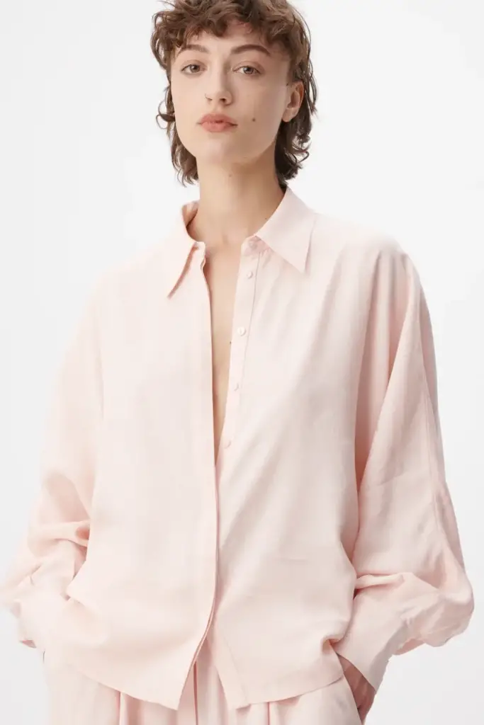 Lala Berlin Blouse Buccia viscose mix lalagram peach blush Günstig kaufen
