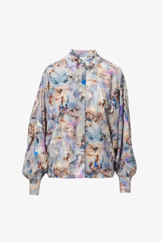 Lala Berlin Blouse Buccia viscose mix spiral shibori Versandkostenfrei