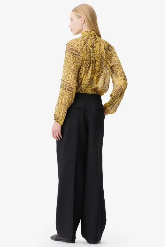 Lala Berlin Blouse Brooks viscose heritage star yellow Flash Sale