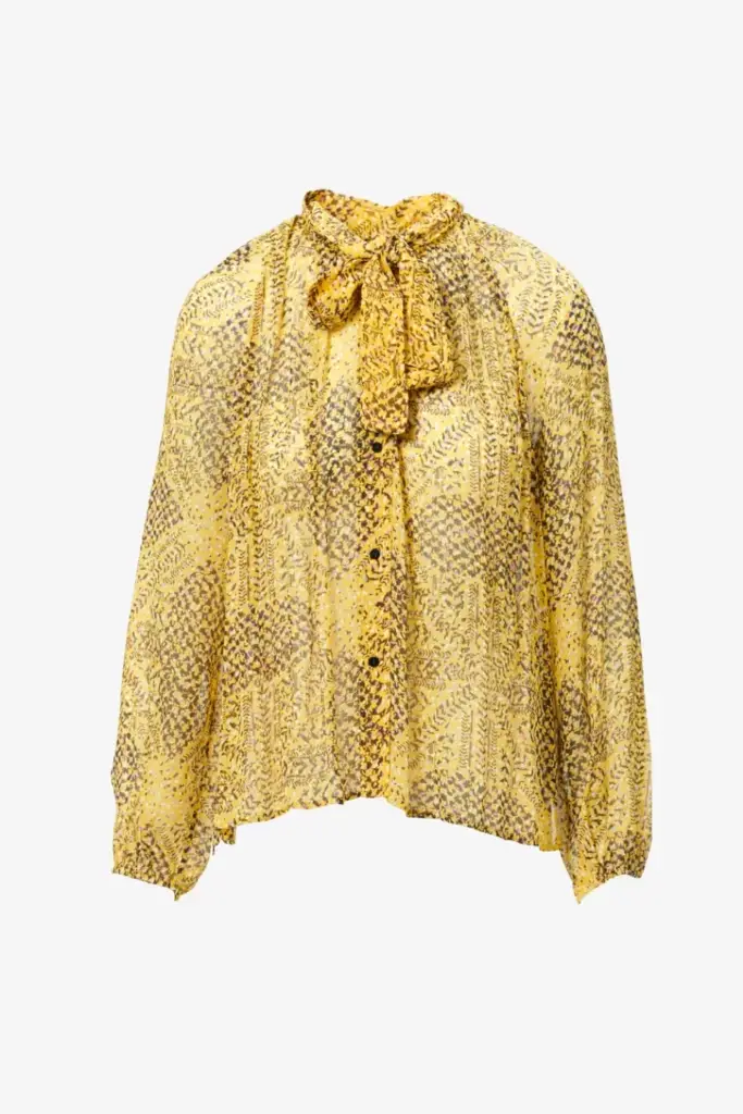 Lala Berlin Blouse Brooks viscose heritage star yellow Flash Sale