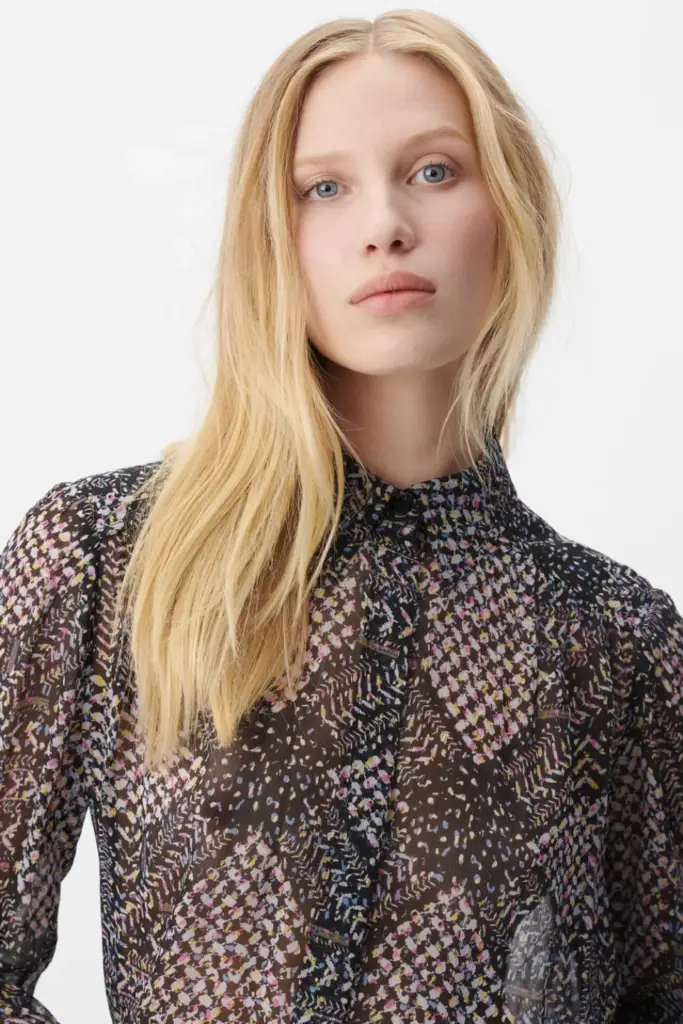 Lala Berlin Blouse Bling viscose heritage star black Online Shopping