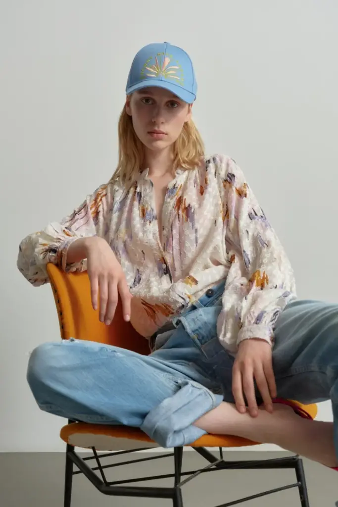 Lala Berlin Blouse Binoa viscose floral fountain pink Exklusivangebot