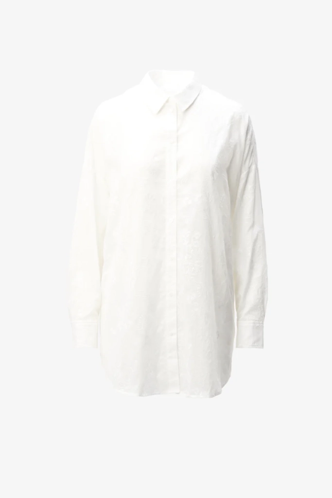 Lala Berlin Blouse Bam cotton embroidery white Cyber Monday