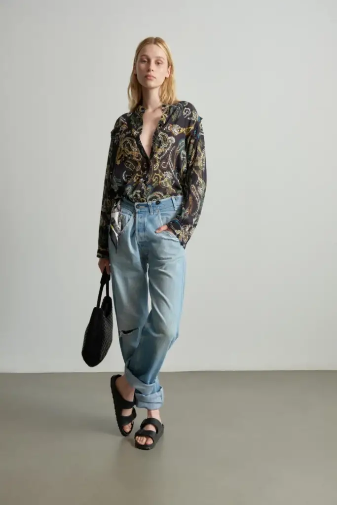 Lala Berlin Blouse Baker viscose mix paisley park Weihnachtsangebot