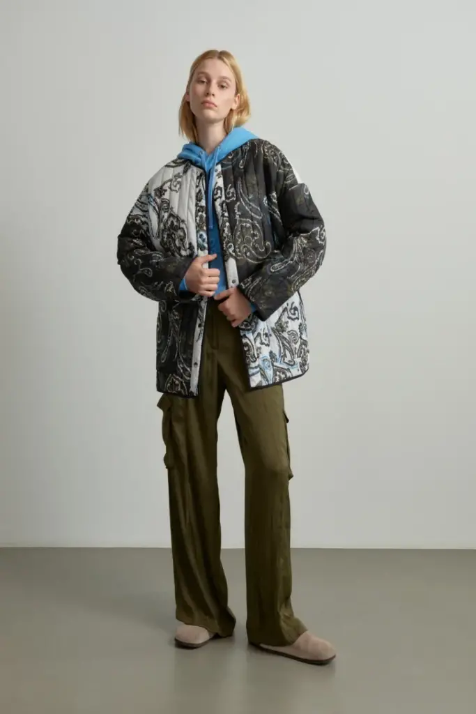 Lala Berlin Jacket Jabari cotton paisley park black/white Muttertagsangebot
