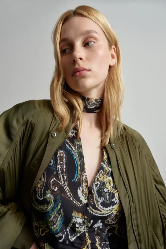 Lala Berlin Jacket Jordin polyester mix olive Valentinstagsangebot