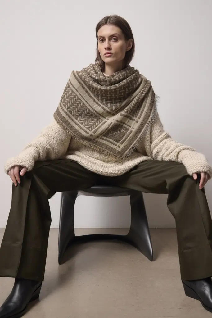 Lala Berlin Triangle Anaya wool mix stone Exklusive Angebote