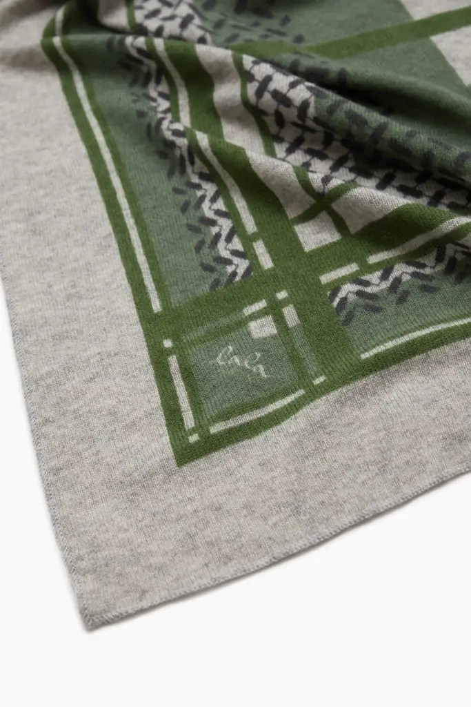 Lala Berlin Triangle Double Heritage cashmere flanella/olive Blitzangebot