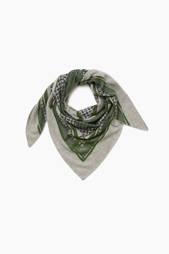 Lala Berlin Triangle Double Heritage cashmere flanella/olive Blitzangebot