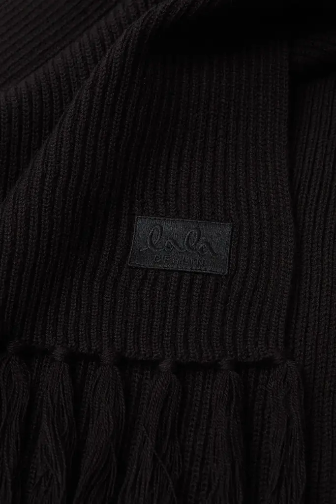 Lala Berlin Scarf Aminas wool mix lala black VIP-Rabatte