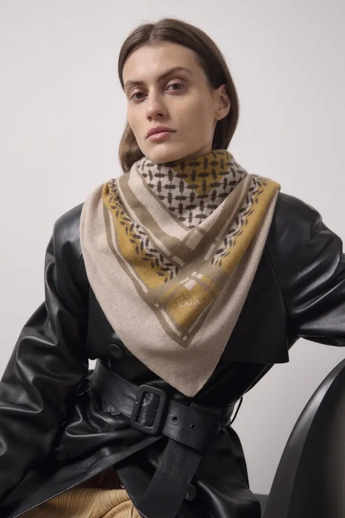 Lala Berlin Triangle Double Heritage cashmere dune/sand Tiefpreis