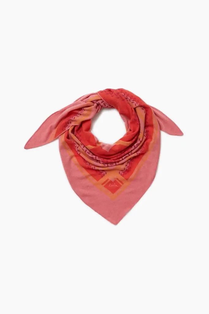 Lala Berlin Triangle Double Heritage cashmere rosa/orange Super Sparpreis