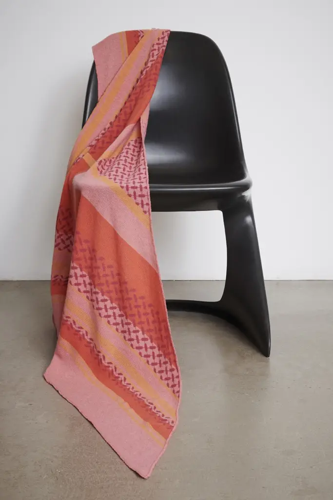 Lala Berlin Triangle Double Heritage cashmere rosa/orange Super Sparpreis