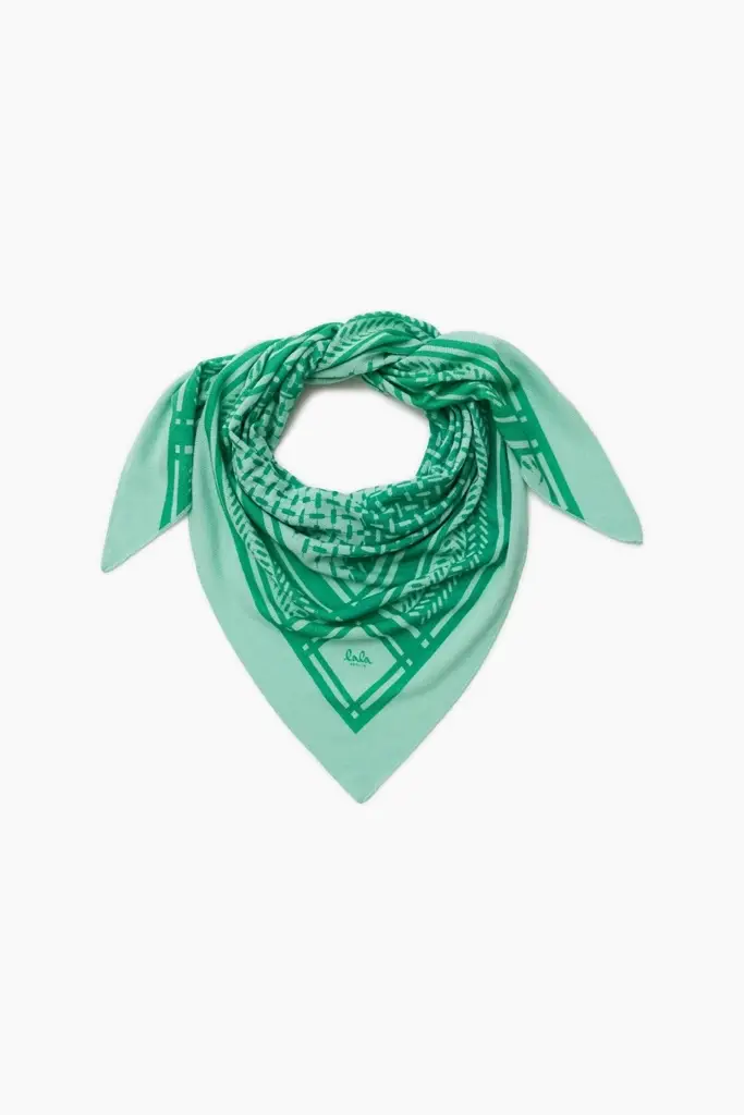 Lala Berlin Triangle Puzzle cashmere goryeo/green Begrenzte Freigabe