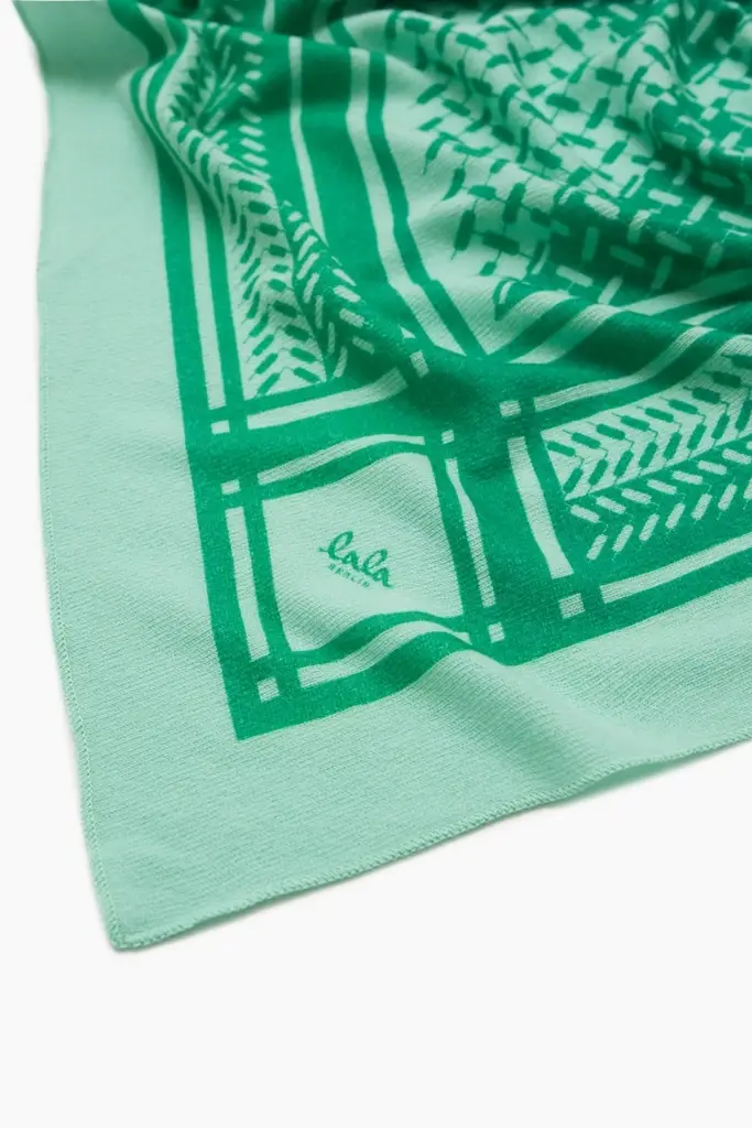 Lala Berlin Triangle Puzzle cashmere goryeo/green Begrenzte Freigabe