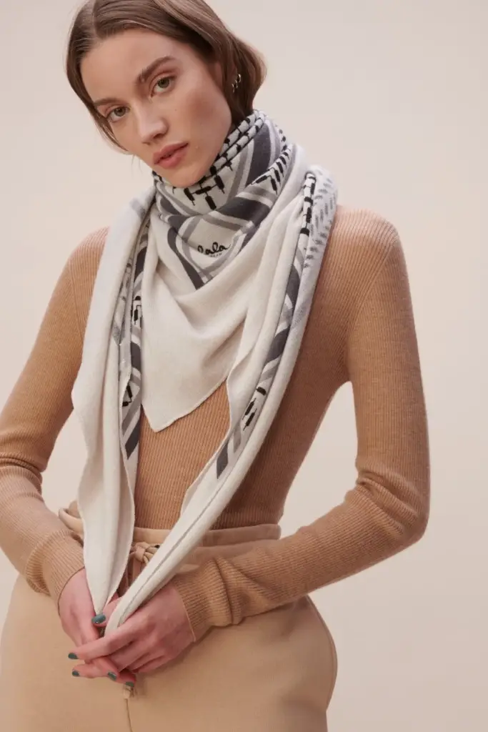 Lala Berlin Triangle Trinity Classic L cashmere off white Letzte 2 Tage