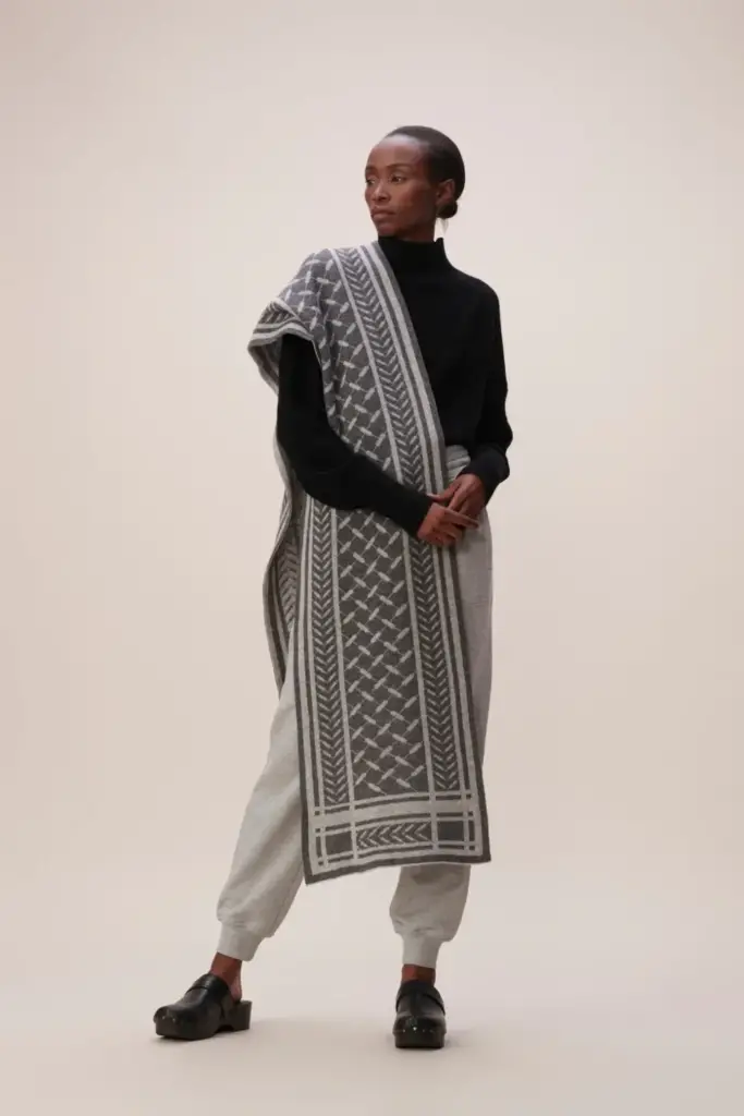 Lala Berlin Scarf Chuck cashmere light grey Sonderangebot der Fabrik