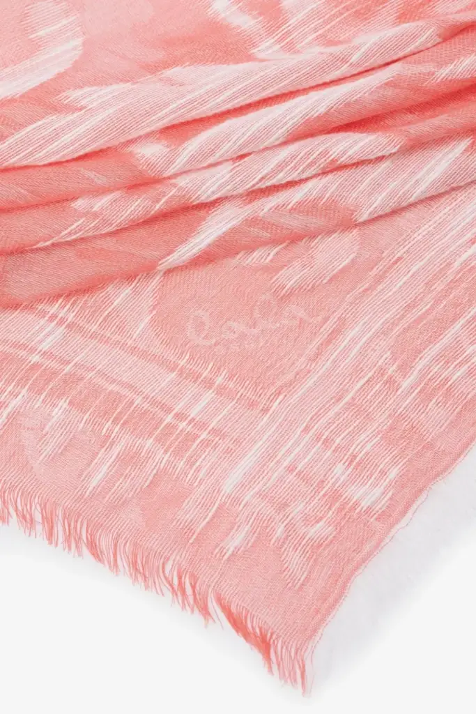 Lala Berlin Triangle Alvid viscose mix flower fountain pink Clearance-Verkauf