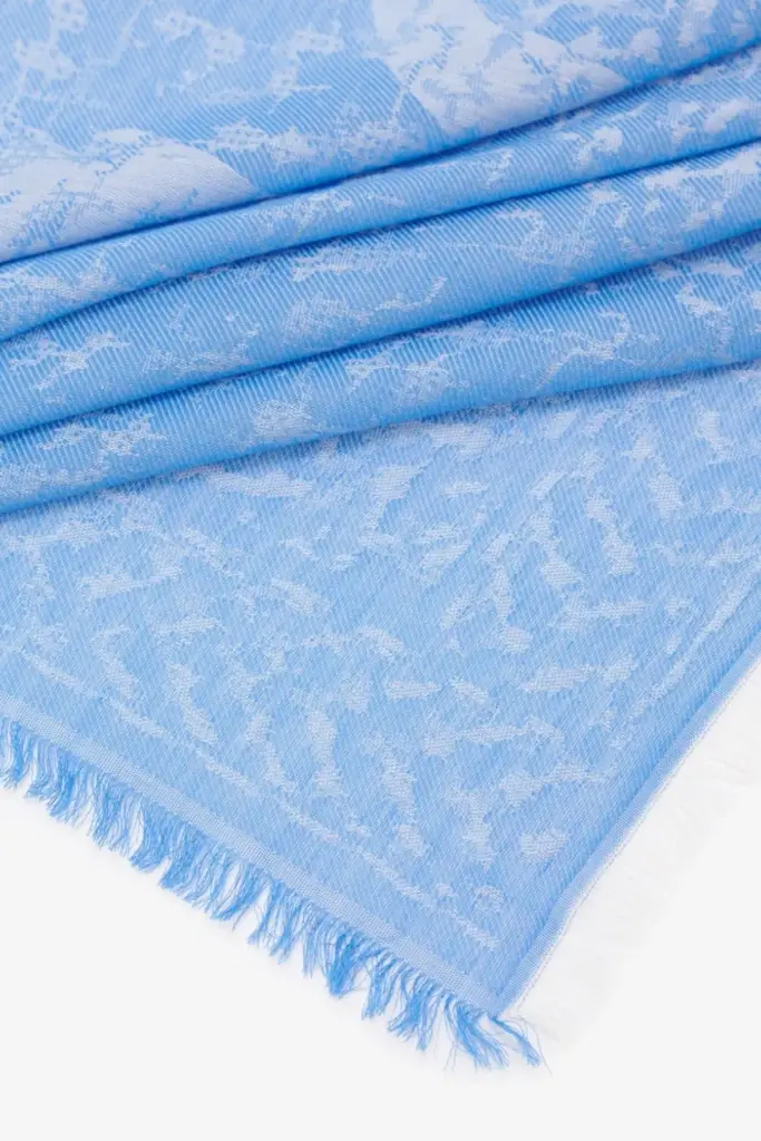 Lala Berlin Scarf Arian cotton diamond azure Begrenzt auf 3 Tage