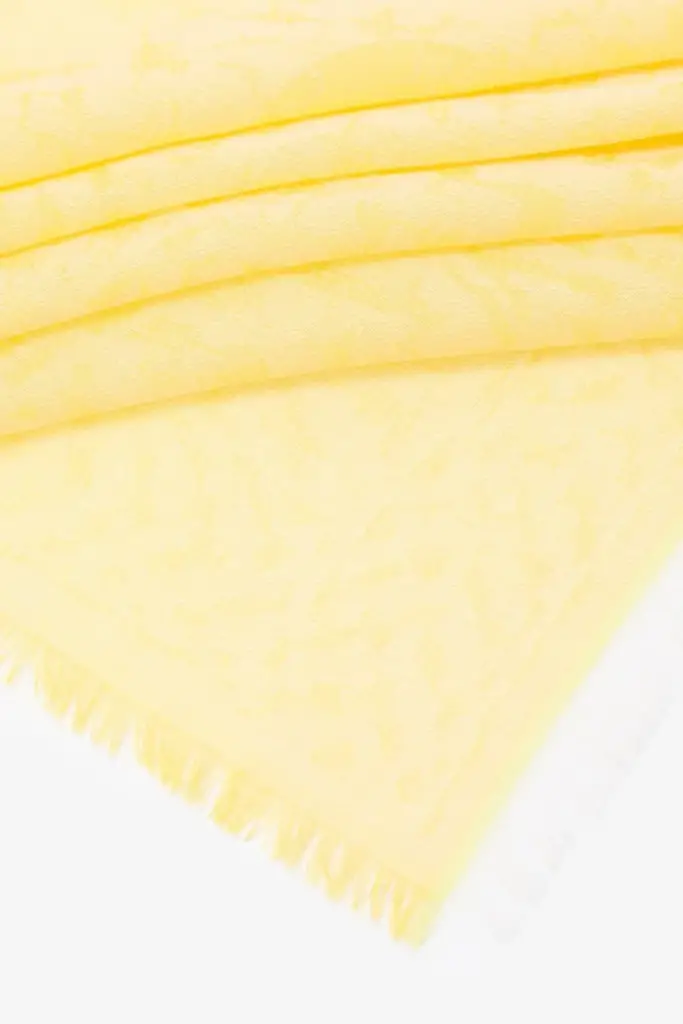 Lala Berlin Scarf Arian cotton diamond yellow Speichern exportieren