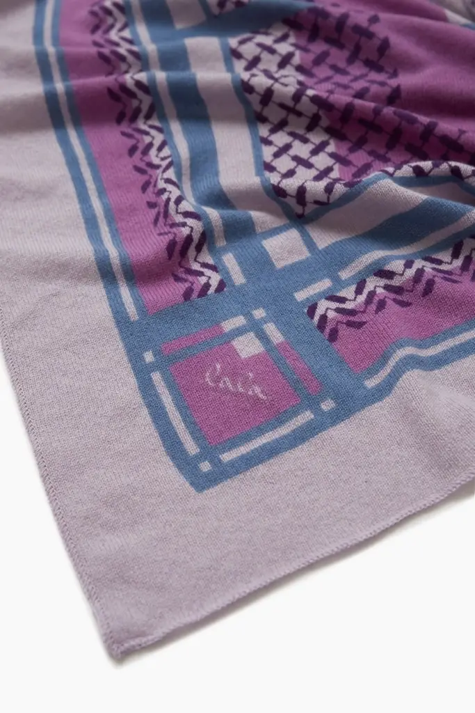 Lala Berlin Triangle Double Heritage cashmere kiko/denim Kostenloser Versand