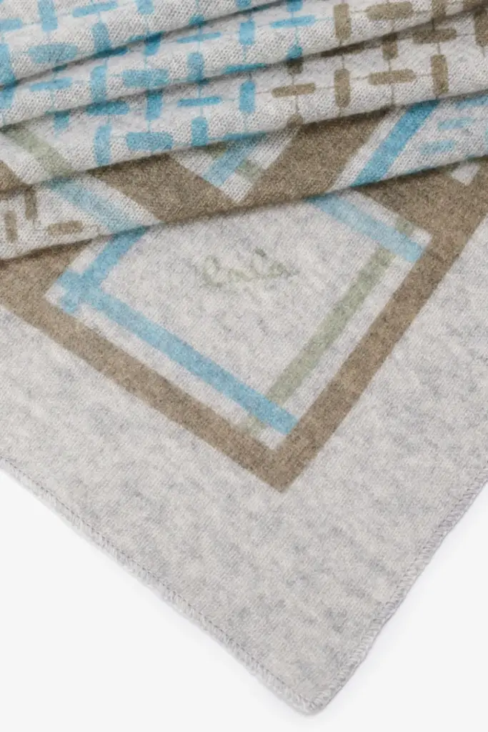Lala Berlin Triangle Puzzle cashmere sage/blue Rabatt