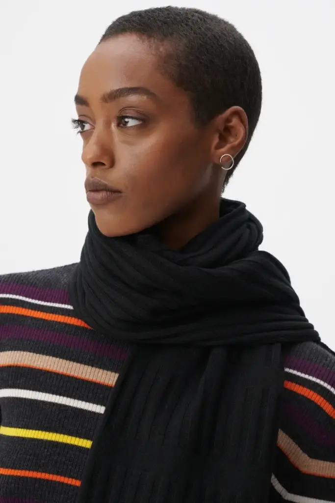 Lala Berlin Scarf Anissa wool mix black Online Shopping