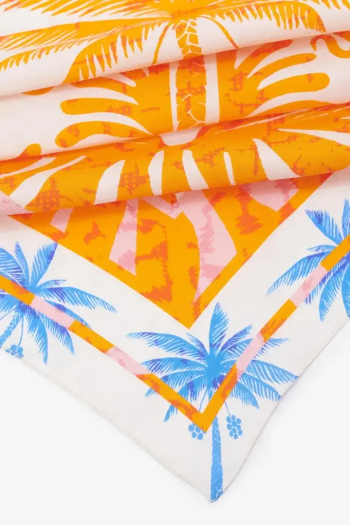 Lala Berlin Triangle Aina silk sunset palm orange Preisnachlass
