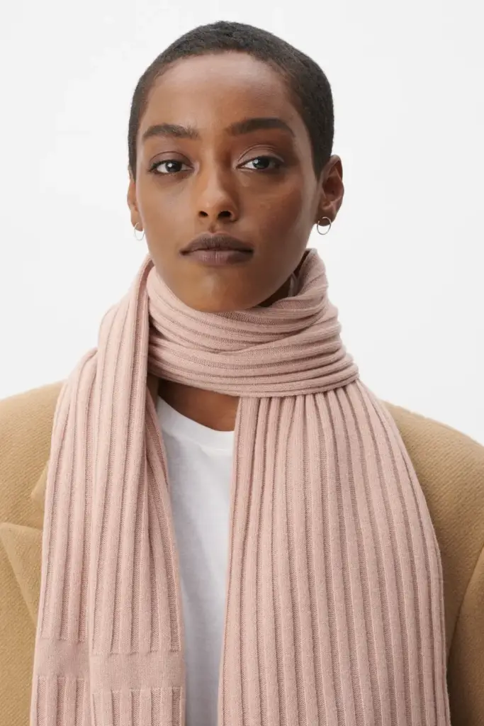 Lala Berlin Scarf Anissa wool mix rosewater Jubiläumsangebot