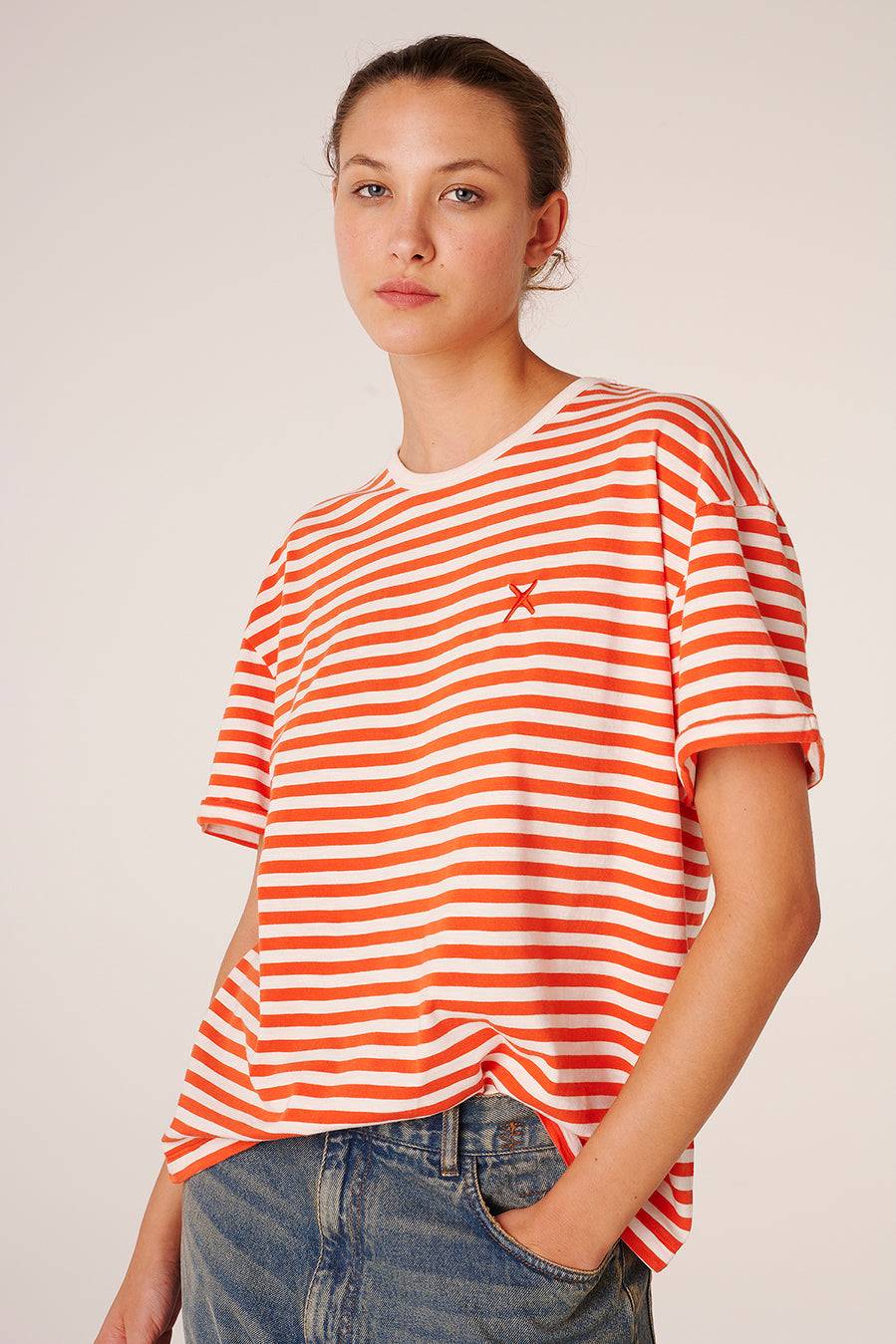 Liv Bergen T-Shirt Miami in strong orange Super Rabatt