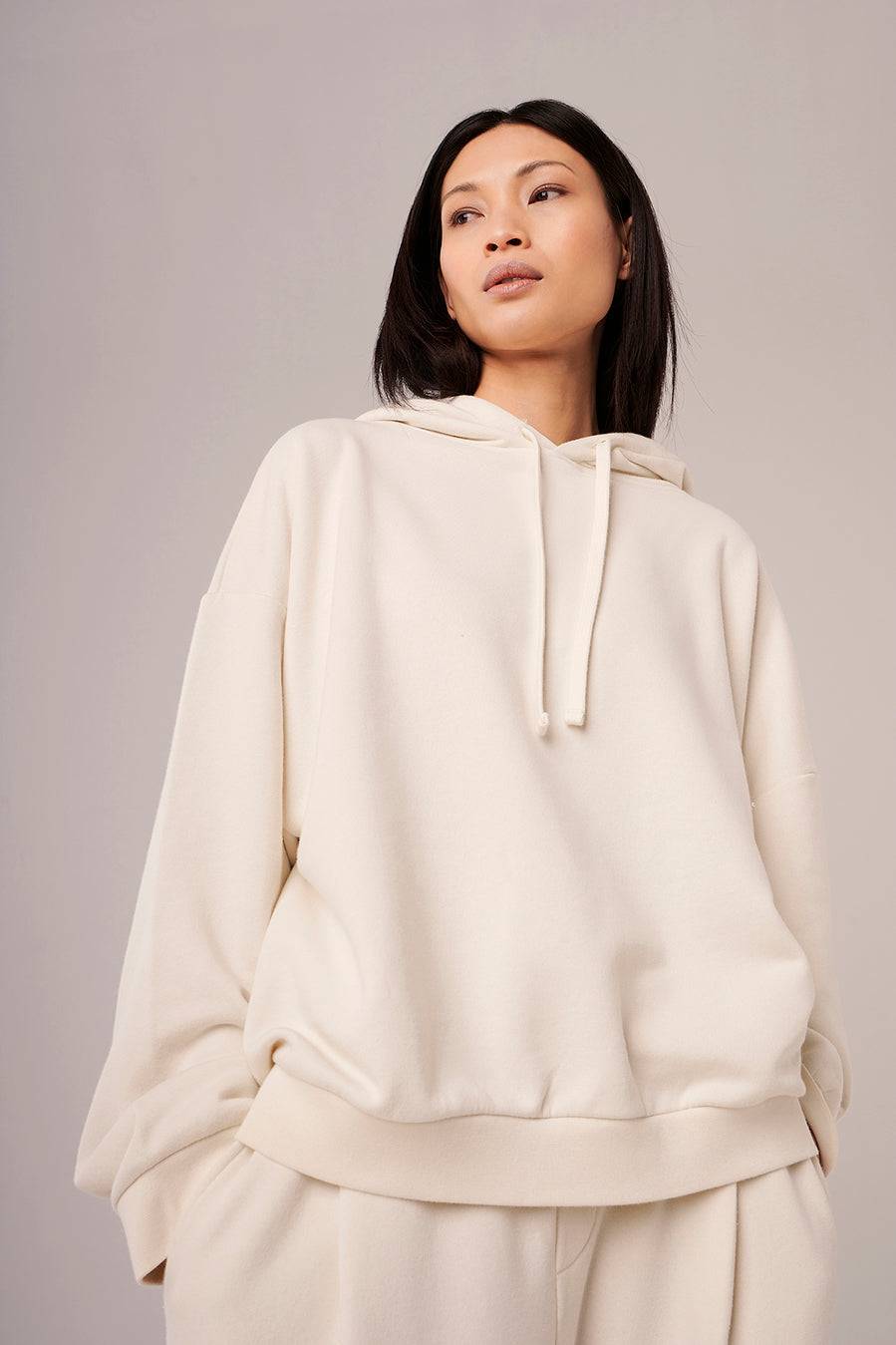 Liv Bergen Hoodie Come in offwhite Jubiläumsangebot