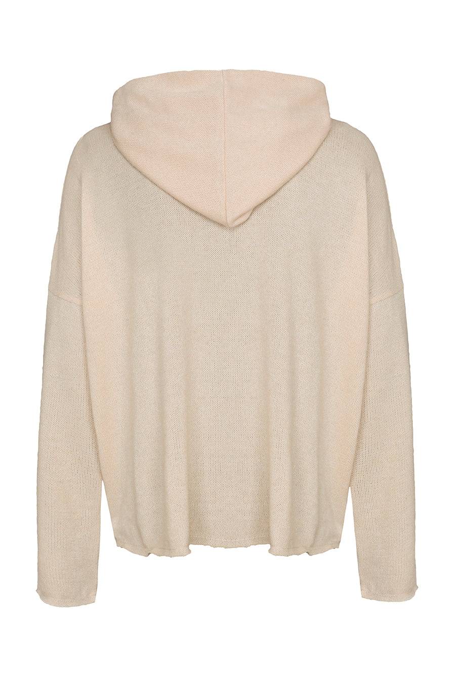 Liv Bergen Hoodie Knit in creme Lagerräumung