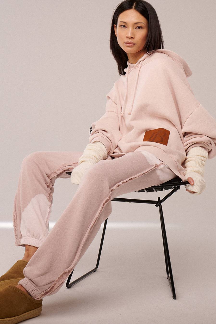 Liv Bergen Hoodie Fade Out in ruby tan Top Angebot