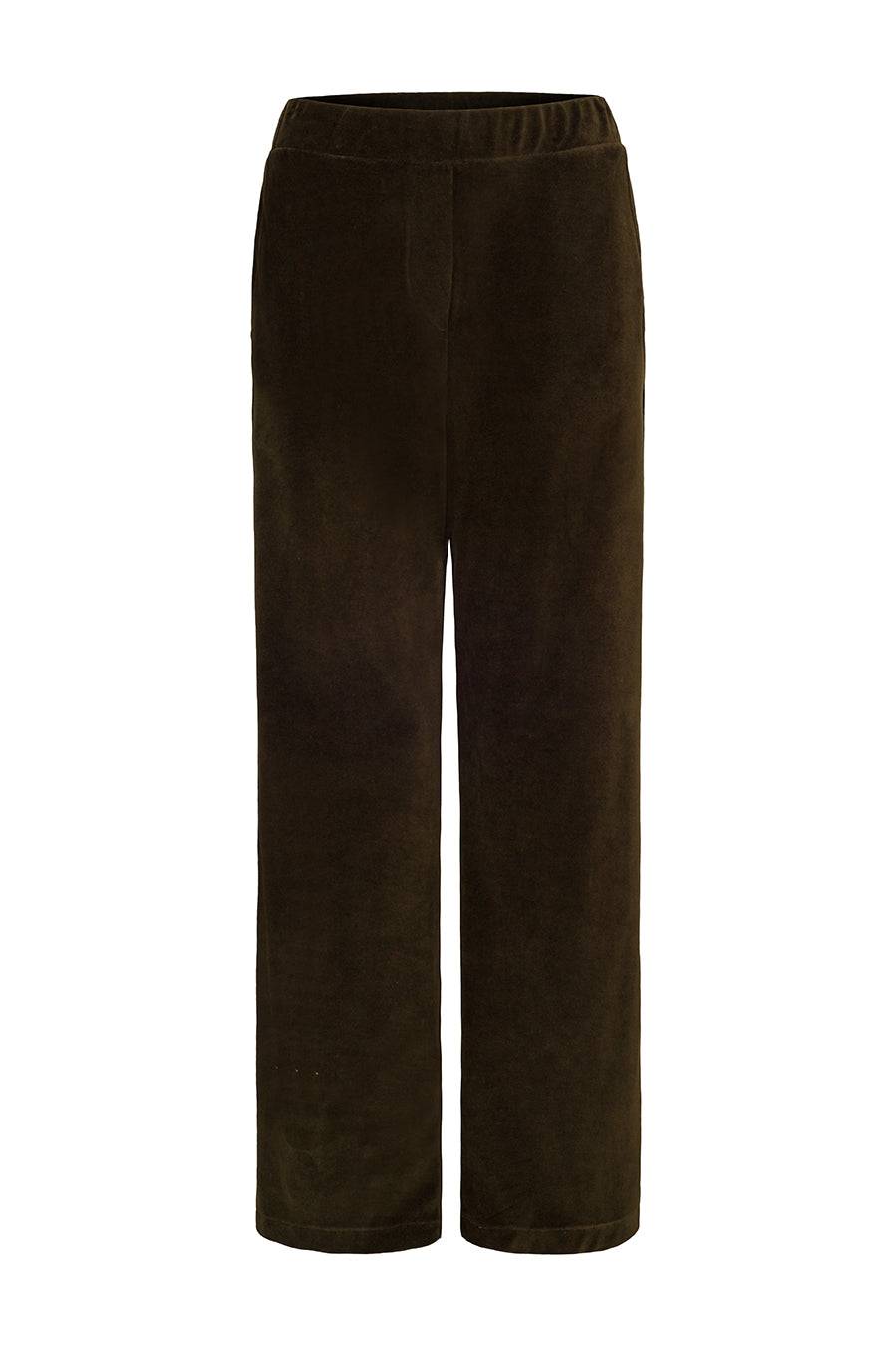 Liv Bergen Hose Velvet in olive VIP-Rabatte