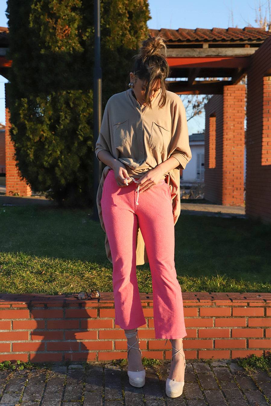 Liv Bergen Hose Frottee in pink lemonade Fabrikverkauf
